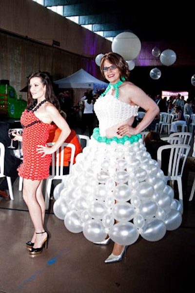 The live auction included the chance to bid on a custom balloon dress created by balloon artist Debbie Stevens.