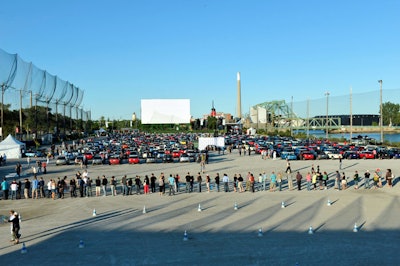 More than 500 Mini drivers registered to attend the event, which included a screening of the film The Italian Job at Polson Pier's drive-in theatre.