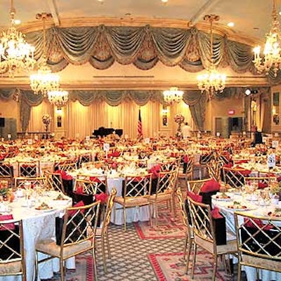 The luncheon was held in the Pierre's grand ballroom.