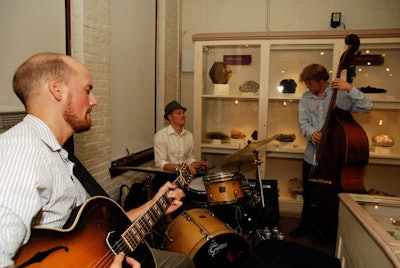 Three members of the Beantown Swing Orchestra provided the night's entertainment.