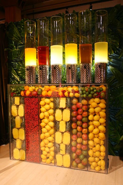 The juice bar at the Bacardi Flavor Exchange