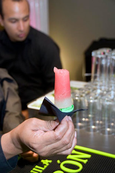 Patron, one of the event's sponsors, provided Patron Tequila Pops—a spiked take on the classic summer treat.