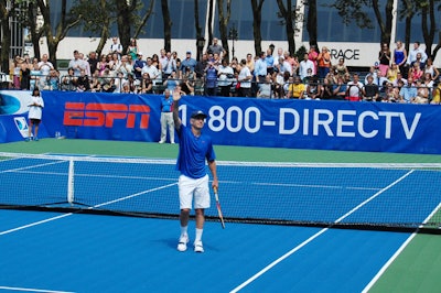 Among the tennis pros that came out for the event was John McEnroe, a former U.S. Open and Wimbledon champion, who often commentates at tennis tournaments.