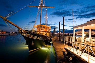 The Marina at Forty 1 North's 40 slips overlook the Grill. In addition to on-board dining, the Marina also offers pump connections, laundry and concierge services, and wash downs.