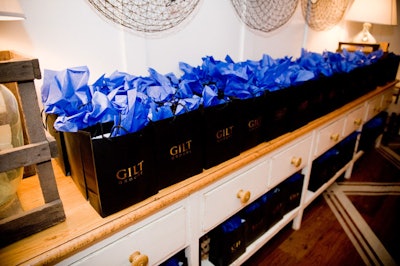 Gift bags included a Gilt-branded Vie Luxe Candle and an invitation to join the members-only Gilt Web site.