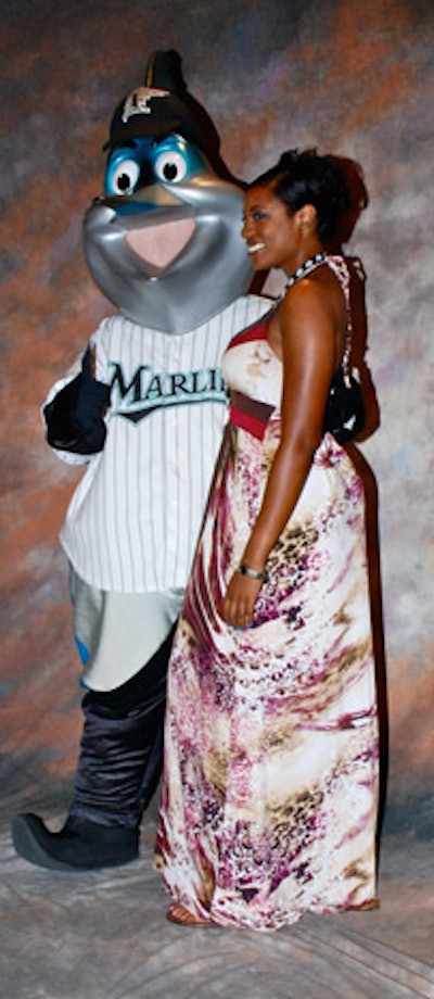 Billy the Marlin posed for pictures with guests.