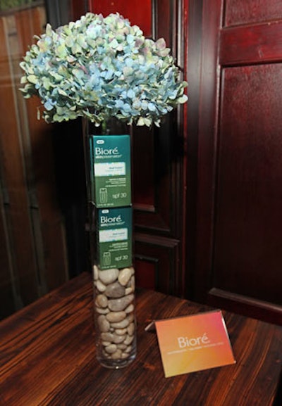In another activation for Biore, boxes of the product filled a flower vase.