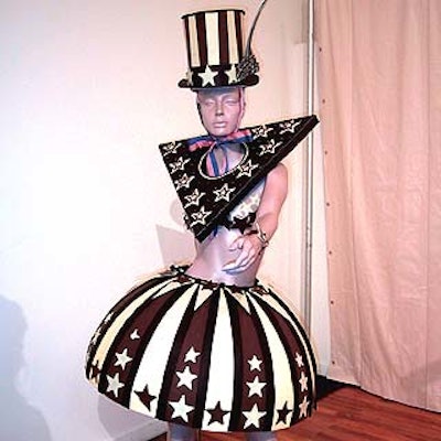 Chocolate couture was one of the features at the fourth annual Chocolate Show at the Metropolitan Pavilion. This 'Choco Doodle Dandy' dress was created by Brasserie pastry chef Martin Howard.