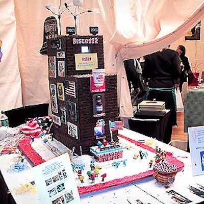 A chocolate Times Square, created by confectioner Brenda Murphy, was on display at the show.