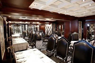 The Vintages room can accommodate receptions for as many as 100 guests or dinners for 50.
