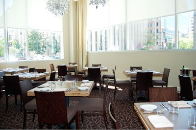 The private dining room seats 48 or holds 80 for a reception.