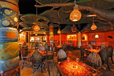 African-Indian themed restaurant Sanaa seats 150.