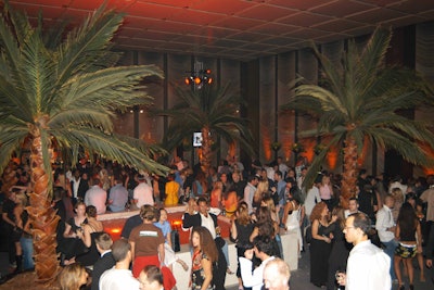 The Maverick Records after-party for the VMAs in New York in 2003 took place at the Four Seasons, where guests surrounded an illuminated red pool.