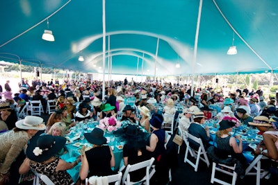 Some 650 guests lunched under HDO's Tiffany-blue tent.