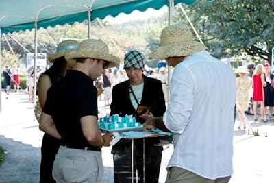 Raffle tickets took the form of Tiffany & Company boxes, which each held a deck of playing cards.