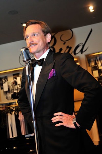 Hamish and his new (to me) moustache killed at Juicy Couture. He copped to being nervous.