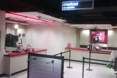 Helllooo? This unmanned J.C. Penney checkout counter prevented me from buying a much-needed umbrella.