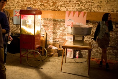 Adding to the carnival-like atmosphere, Bird's festivities also included popcorn and cotton candy.