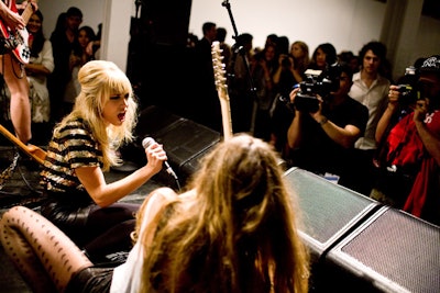 A live performance by the Plastiscines lightened the mood of the Alice & Olivia show.