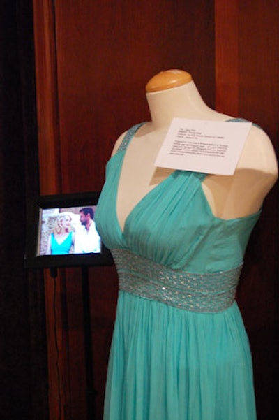 Costume displays at Proof Vodka Bar included a gown designed by Brenda Broer and worn by Patricia Clarkson in the film Cairo Time.