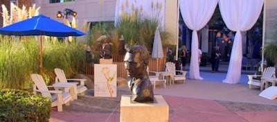 The event's setting was the courtyard outside the Leonard H. Goldenson Theatre on the academy's grounds.