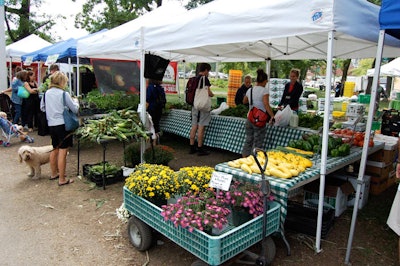 Wednesday morning began with a tour of Lincoln Park's Green City Market, where several local chefs shop for ingredients.