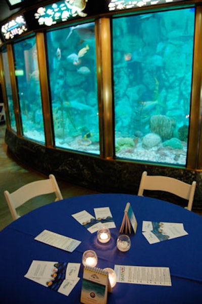 On the summit's opening night, a sustainable seafood reception took place at Shedd Aquarium.