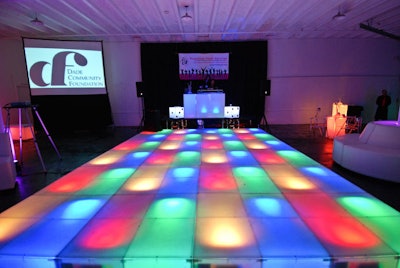 So Cool Events provided the illuminated dance floor.
