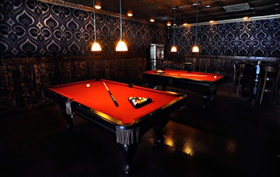 The pool room at Rockwood Place can host events for 40.