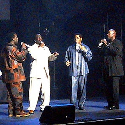 Boyz II Men (brought in by event sponsor Arista Records) was the featured entertainment of the evening.