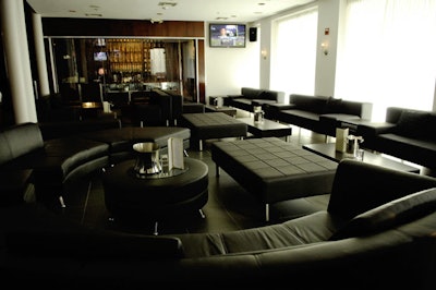 On the first floor, the Ultra Lounge is more upscale with black leather banquettes.