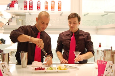 Bartenders created Smirnoff cocktails for shoppers at Town Shoes.