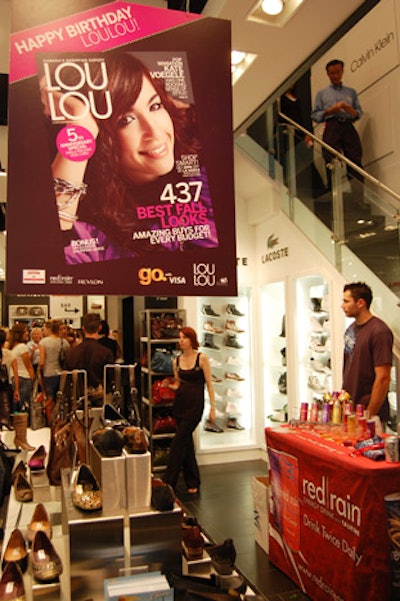 Retailers including Town Shoes displayed signage featuring LouLou's September cover.
