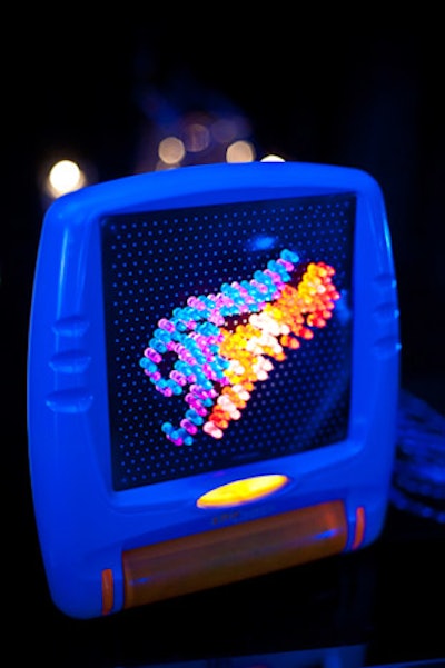 Lite-Brite designs added an '80s vibe to the event.