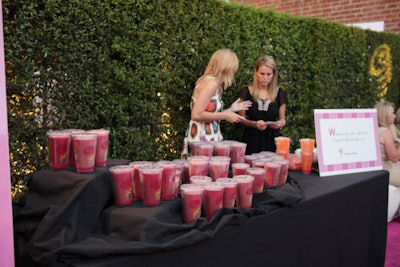 Jamba Juice sponsored the V.I.P. area, passing out its smoothies.