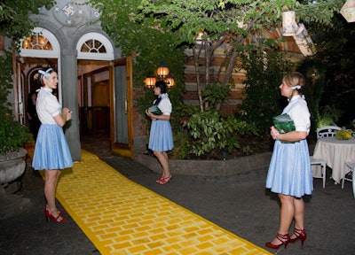 Multiple Dorothy lookalikes mingled among the guests.