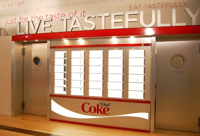 Each day of the pop-up offered different bite-size food pairings with bottles of Diet Coke from the automat.