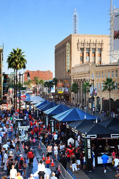 Crowds hit the streets for Nike's 'More Than a Game: the Tour' stop at Hollywood & Highland.