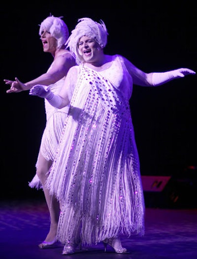 Steven Weber and Jason Alexander performed dressed in drag.