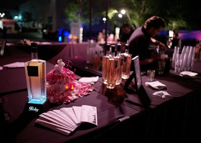 Sponsor Pinky vodka created rosy-hued cocktails for the after-party.