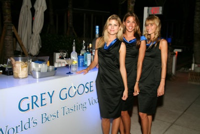 Grey Goose sponsored two bars and had brand representatives serving cocktails.