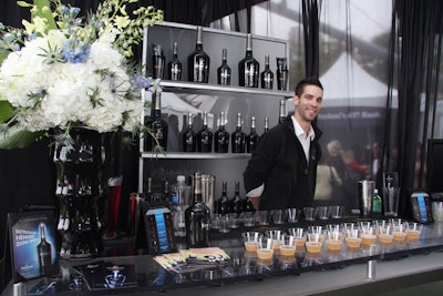 In Moët Hennessy USA's tent, bartenders poured Hennessy-based cocktails.