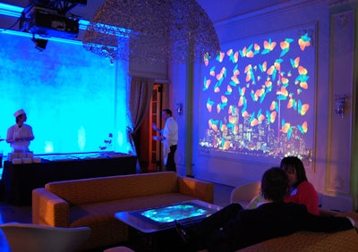 The MSN butterflies projected onto a wall in the experience room moved when guests walked in front of the wall.
