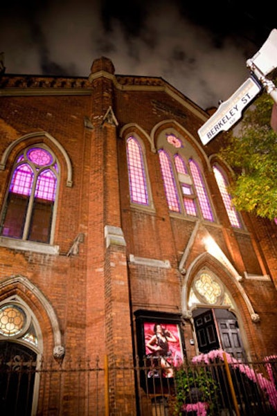 Event founder Jane Ip moved this year's event from the Liberty Grand to the Berkeley Church on Queen Street East, where pink lighting shone through the windows of the building.