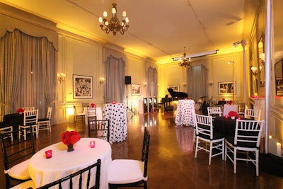 The grand salon of Meridian House served as the indoor space for dancing.