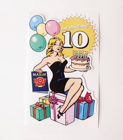 This year's Hot 100 Party invitation used a less complicated printing process.