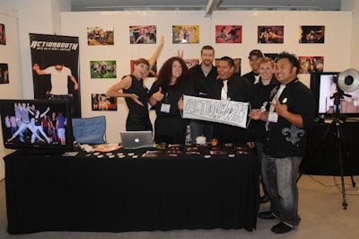 ActionBooth's energetic booth crew snapped photos of attendees as they jumped in midair, and gave them the prints.