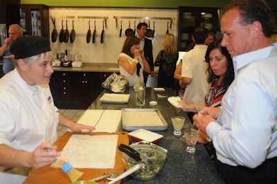 Chopping Block chefs demonstrated their skills while creating a variety of small bites at the post-show cocktail reception.