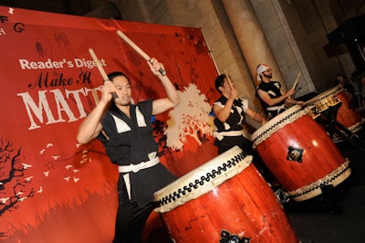 Entertainment also included Japanese Taiko drummers.