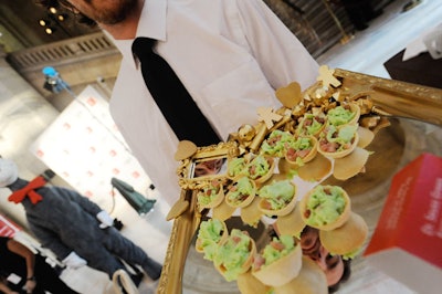 Taste's selection of food included green eggs and ham served in mini quiche cups (pictured), a candy buffet inspired by Alice in Wonderland, and an 'If You Give a Mouse a Muffin' bar.